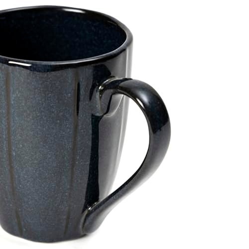 Beyond Homes Handcrafted Ceramic Coffee Mug Set Microwave & Dishwasher Safe Cup Set of 2 for Tea with Handle Glossy Finish, 330ml (2, Royal Blue) - Image 5