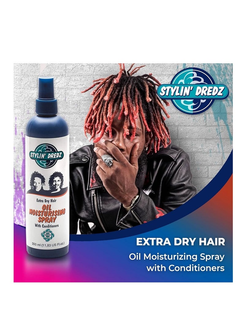 Stylin Dredz Extra Dry Hair Oil Moisturizing Spray with Conditioners | Dreadlock Spray & Braid Moisturizer 350 ml - Image 1