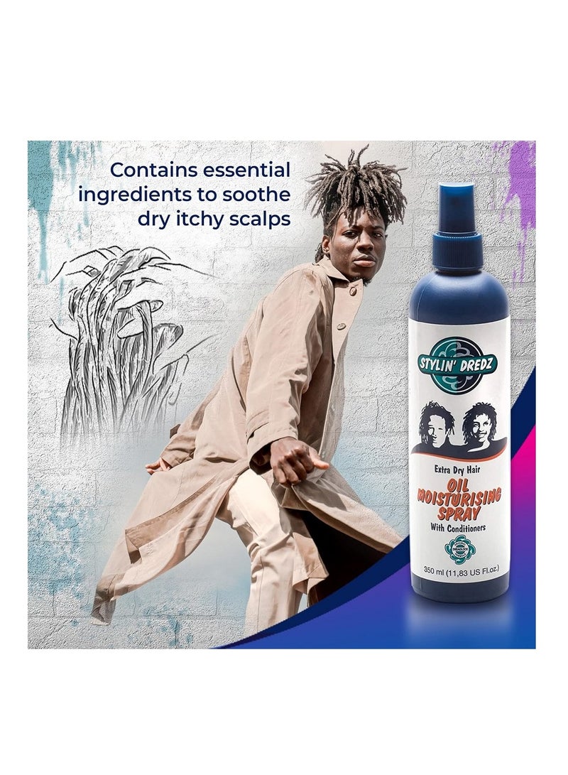 Stylin Dredz Extra Dry Hair Oil Moisturizing Spray with Conditioners | Dreadlock Spray & Braid Moisturizer 350 ml - Image 4