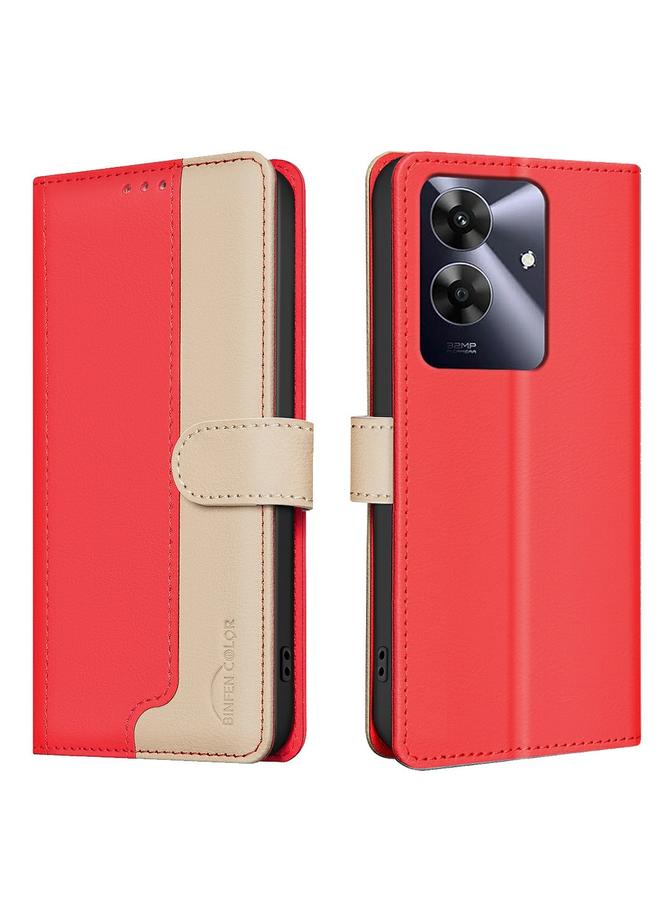 S-TOP Case For Realme Note 60 / C61 Color Matching RFID Anti-theft Leather Phone Case - Image 1