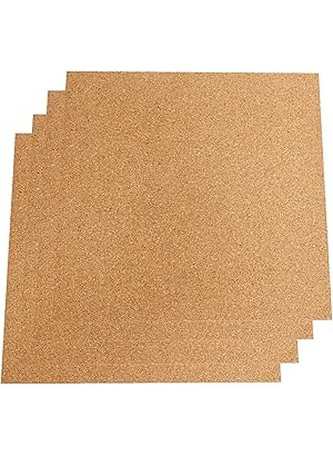 4 قطع من ألواح الفلين الناعم بسمك 2 مم مقاس 300 × 300 مم للحرف اليدوية وفن الجدران والعزل الحراري - Image 1