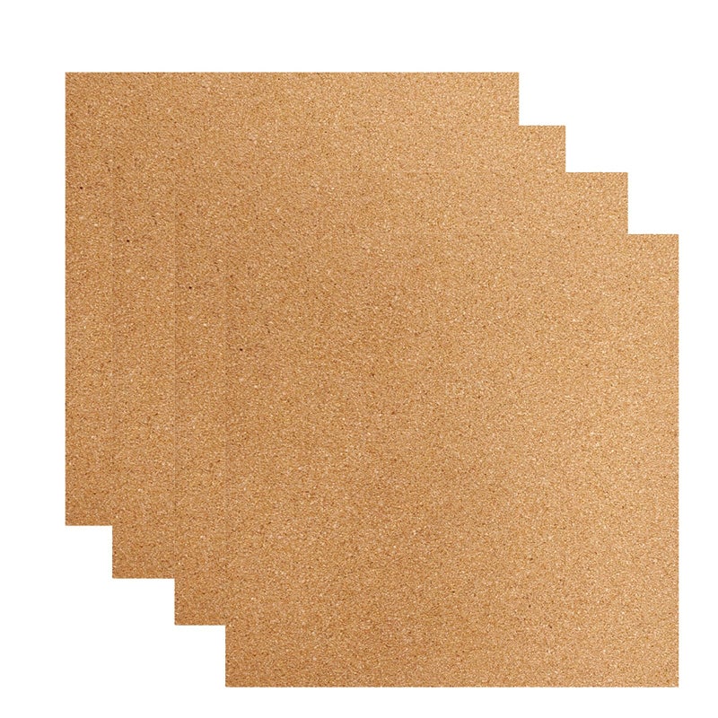 4 قطع من ألواح الفلين الناعم بسمك 2 مم مقاس 300 × 300 مم للحرف اليدوية وفن الجدران والعزل الحراري - Image 4