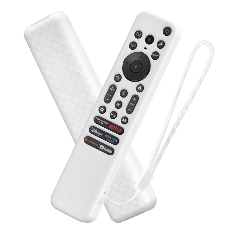 Cotbolt Silicone Cover Case Compatible with Sony Bravia Smart Tv 2023 2024 2025 Voice Remote RMF-TX910U (White) [Remote NOT Included] - Image 1