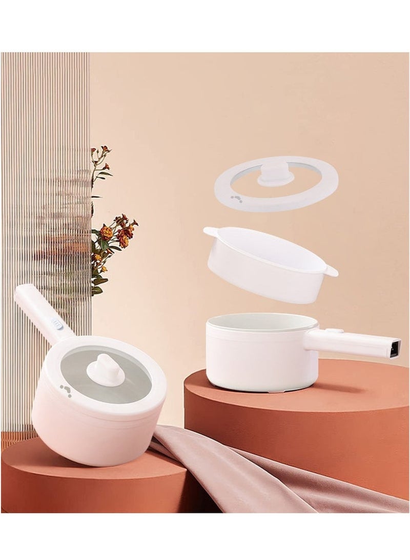 XiuWoo 2L Electric Hot Pot Portable Non-Stick Pan for Steak, Egg, Fried Rice, Ramen, Oatmeal, Soup, Two Power Control and No Toxic Substances - Image 5