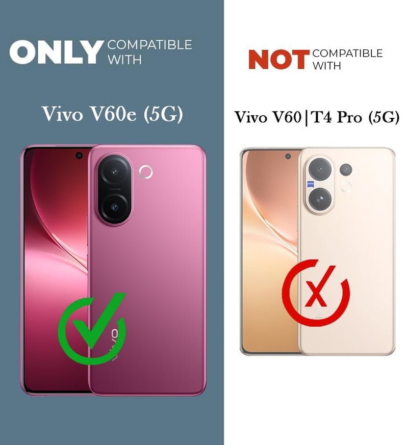 Jkobi غطاء خلفي شفاف مقاوم للصدمات لجهاز Vivo V60e (دعم ماغسيف اللاسلكي | حماية من السقوط والكاميرا | بولي كربونات صلب) - Image 4