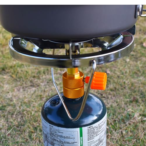 RANDDER Propane Stove Portable Camping Gas Stove 10,000 BTU Bottletop Single Adjustable Burner with 1 lb Tank Base Carrying Case Great for Backpacking Emergencies Outdoor - Image 2