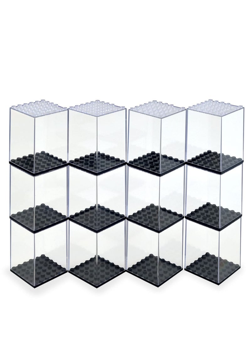 Excefore 12 PCS Minifigures Display Case, Acrylic Display Case, Action Figure Toys Storage for Lego Minifigure, Suitable for Kids and Adults Toys and Collectibles  - Image 1