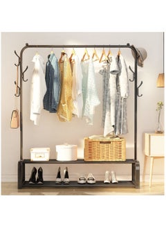 Arabest Floor Drying Rack Single Pole Hanging Clothes Rack Bedroom Living Room Coat Rack Balcony Double-layer Rack  - Image 1