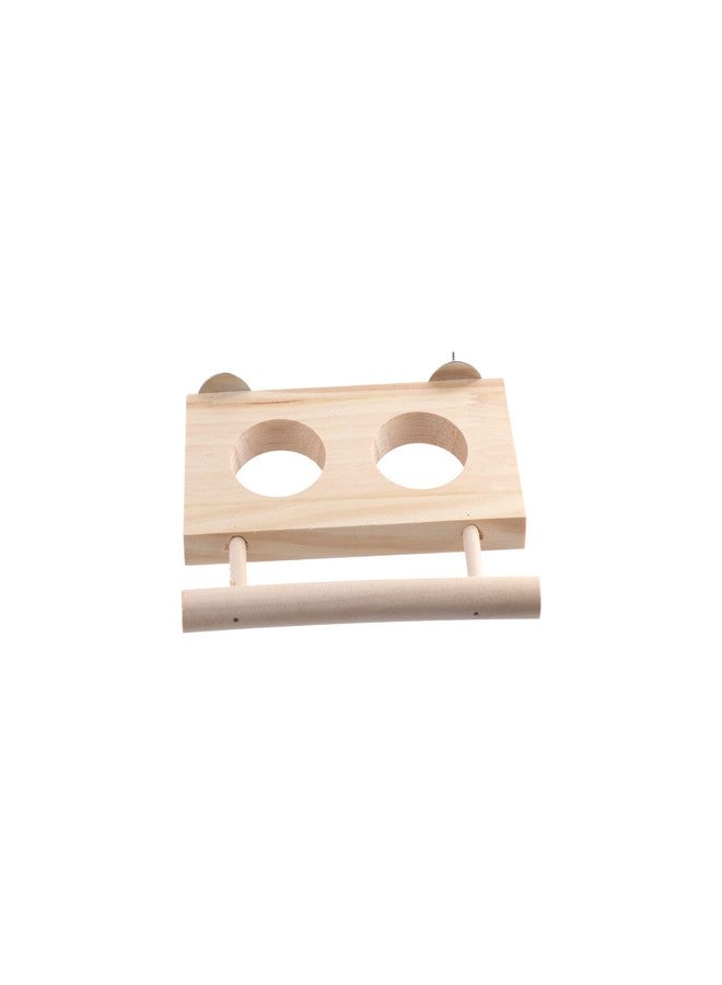 Pokinge Bird Feeding Dish Cups, Wooden Perch Stand Hanging Feeder Bowls Bird Food Cups with Clamp Holder for Parakeets Conures Cockatiels Budgie(S) - Image 5
