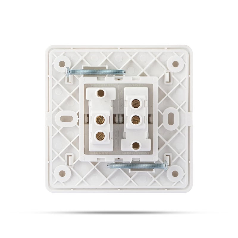 Wipro Northwest Venia Switch Combo of 2M Plate 1M Bell Push 1 6A Switch White Kit 3 - Image 4