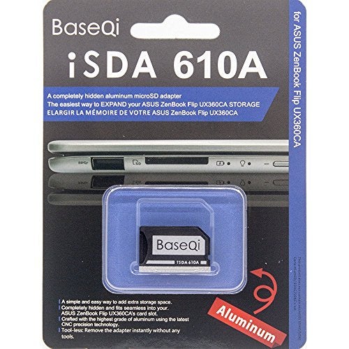 BASEQI Aluminum microSD Adapter for Asus ZenBook Flip ux360CA - Image 1