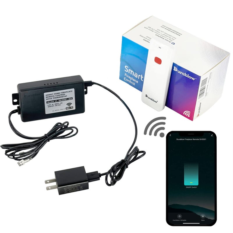 Durablow SH3001RH WiFi Gas Fireplace Remote Control for Millivolt Valve IPI Smart Home Works with Amazon Alexa Google Home Samsung SmartThings IFTTT Siri WiFi OnOff Remote Handset  Timer
