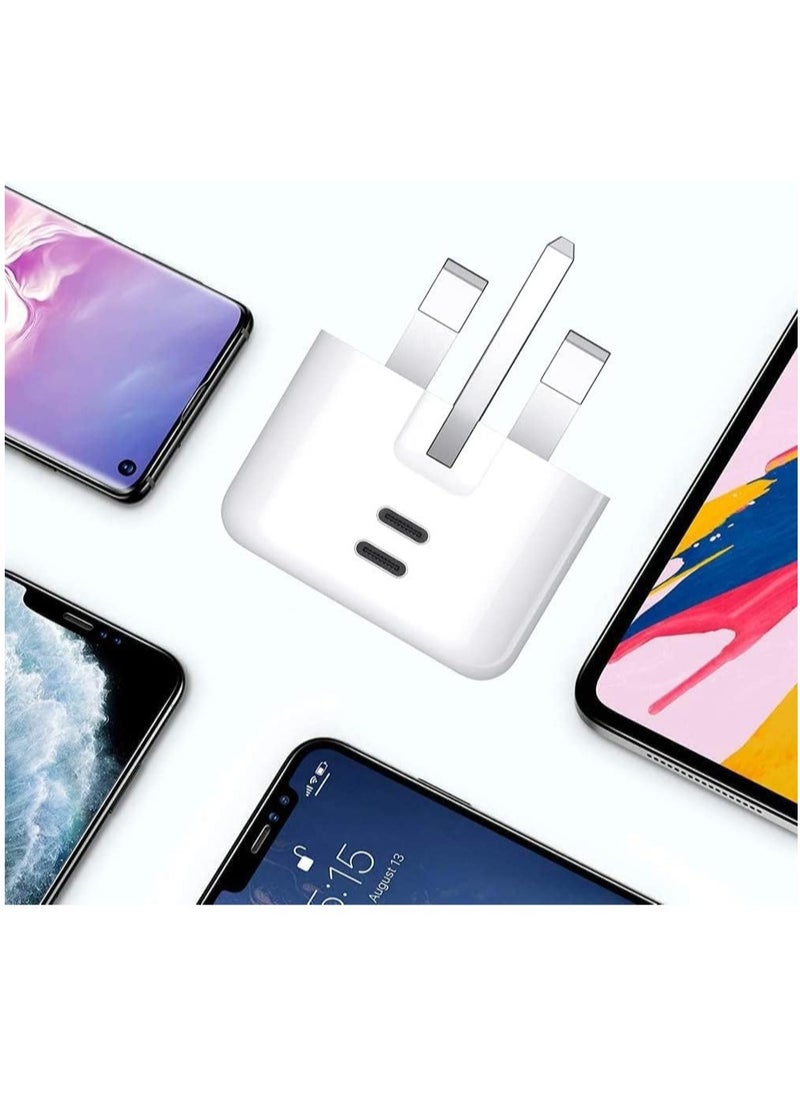 ELTRAZONE - For Nothing Phone 2 / Nothing Phone 1 Charger, 35W Dual Port USB C + USB C Charger Plug, Type C PD Adapter Travel GaN Fast Charger Power Adapter Foldable Phone Charger Plug - Image 1