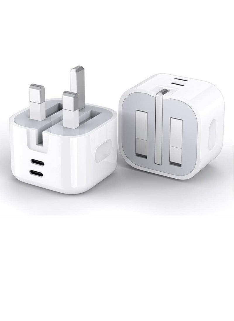 ELTRAZONE - For Nothing Phone 2 / Nothing Phone 1 Charger, 35W Dual Port USB C + USB C Charger Plug, Type C PD Adapter Travel GaN Fast Charger Power Adapter Foldable Phone Charger Plug - Image 1