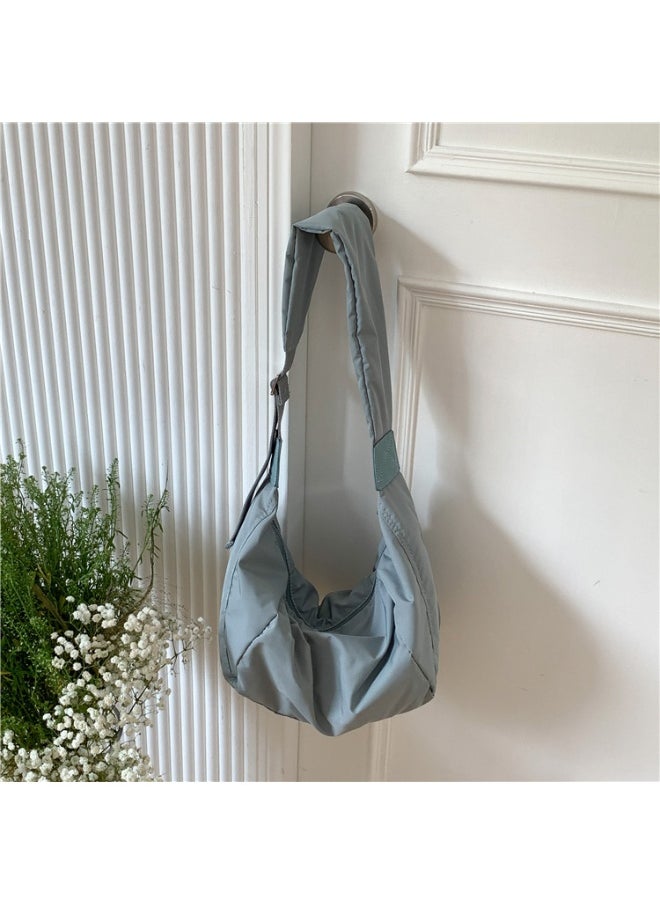 Generic - Korean Bag Women's Casual Single Shoulder Crossbody Bag Large Capacity Niche Fashion Wide Shoulder Strap Nylon Dumpling Bag Female - Image 1