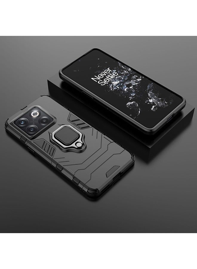 Compatible With OnePlus 10T/ OnePlus ACE Pro Case, Hybrid Heavy Duty Protection Defender Kickstand Armor Case Cover, Anti-Fall Drop Protection, Shockproof Case, Black  - Image 5