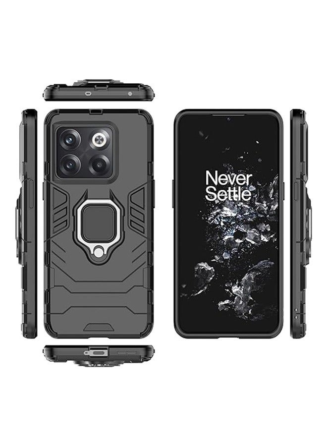 Compatible With OnePlus 10T/ OnePlus ACE Pro Case, Hybrid Heavy Duty Protection Defender Kickstand Armor Case Cover, Anti-Fall Drop Protection, Shockproof Case, Black  - Image 2