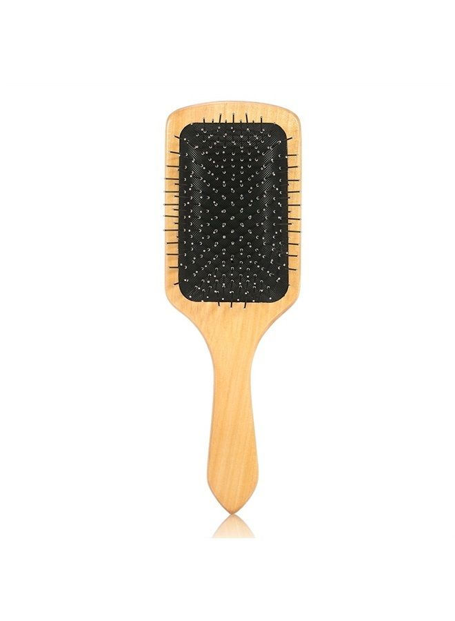 Betued Hair Care Comb, Anti‑Static Hair Brush, Bristle Hair Comb Simple Lady Female Wood Steel Needle Hairdressing Hair Care Healthy Scalp Massage Comb - Image 2