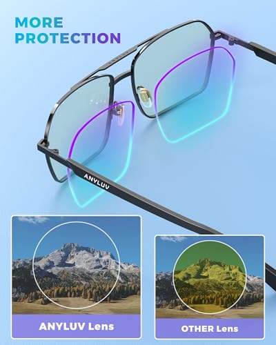 ANYLUV Blue Light Glasses Men/Women, Blue Light Blocking Glasses, Computer Screen Blocker Eyes Protection Glasses - Image 4