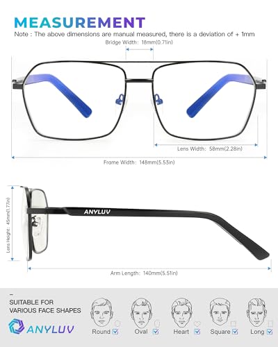 ANYLUV Blue Light Glasses Men/Women, Blue Light Blocking Glasses, Computer Screen Blocker Eyes Protection Glasses - Image 5