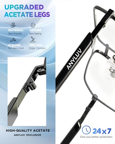 ANYLUV Blue Light Glasses Men/Women, Blue Light Blocking Glasses, Computer Screen Blocker Eyes Protection Glasses - Image 3