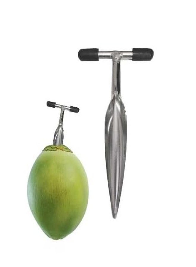 ADson™ Stainless Steel Green Coconut Opener Tool, T-Handle Drill Punch for Fresh Coconut Water - Image 1
