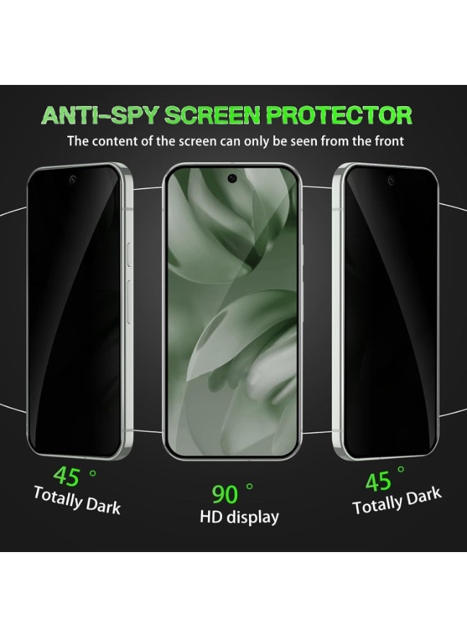 Muzz حماية شاشة زجاجية خصوصية 2Pack لجهاز Google Pixel 10 2025 9H صلابة [مضاد للخدش] [مضاد لبصمات الأصابع] [متوافق مع الجرابات] زجاج مقسى مضاد للتجسس خالي من الفقاعات لجهاز Google Pixel 10 - Image 2