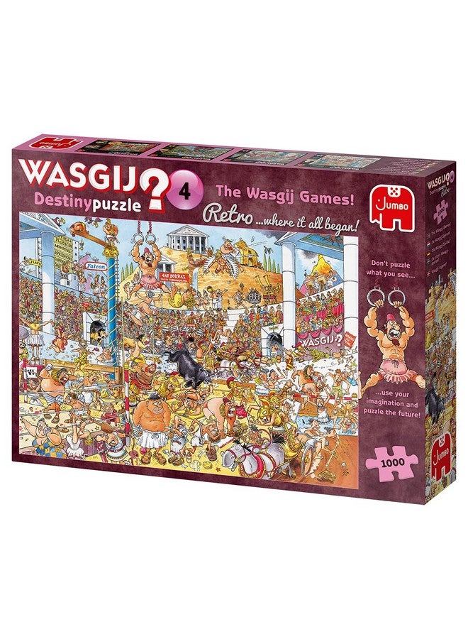 جامبو , Wasgij, Retro Destiny 4 - The Wasgij Games!, ألغاز الصور المقطوعة الفريدة للكبار، 1000 قطعة - Image 4