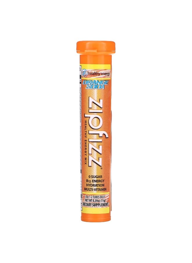 Zipfizz Zipfizz, Energy Drink Mix, Orange Soda, 20 Tubes, 0.39 oz (11 g) Each  - Image 3