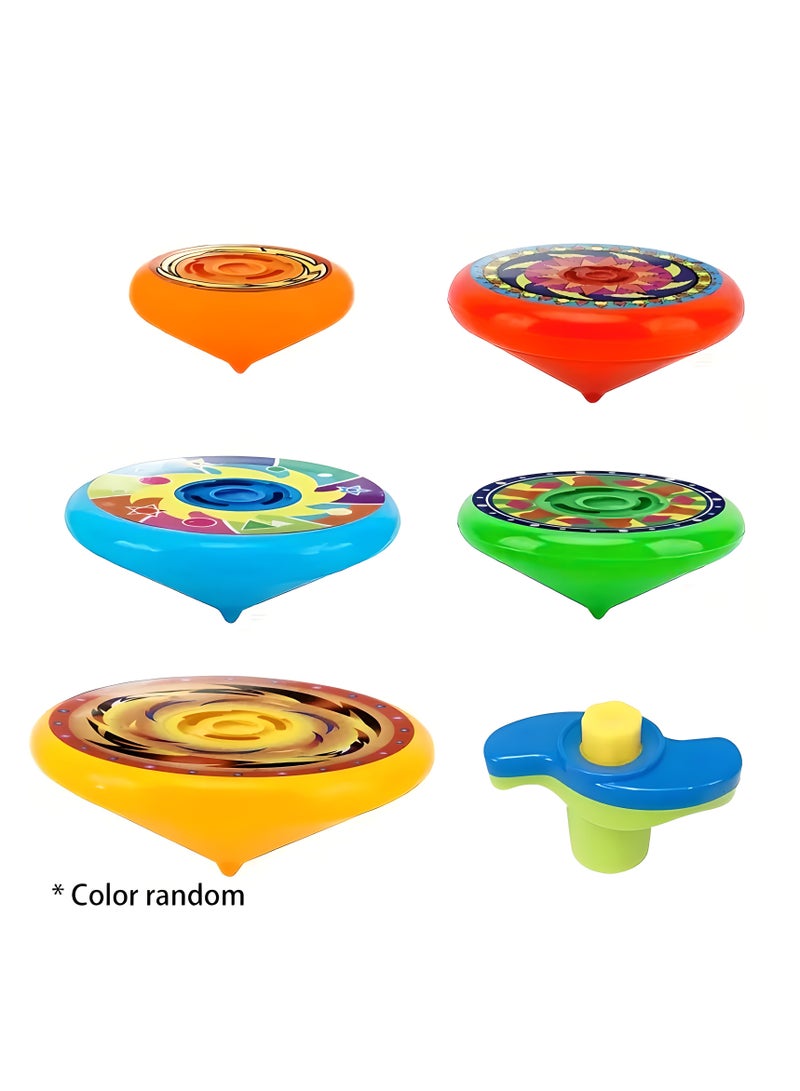 LIXADA 5pcs Colorful Multi-Layer Spinning Tops - Stackable & Battle-Ready Toys, Ideal Birthday, School Day Gift, , Gift for Kids Age 3+ (Random Color) - Image 2