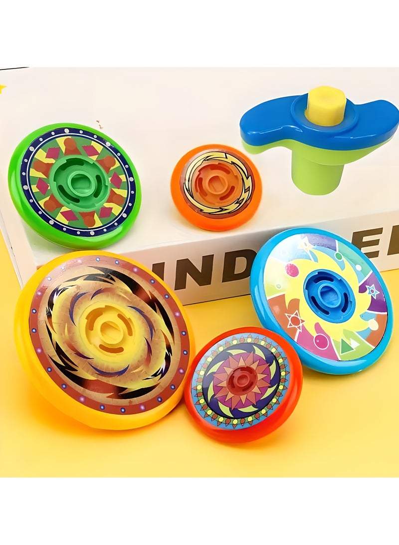 LIXADA 5pcs Colorful Multi-Layer Spinning Tops - Stackable & Battle-Ready Toys, Ideal Birthday, School Day Gift, , Gift for Kids Age 3+ (Random Color) - Image 4