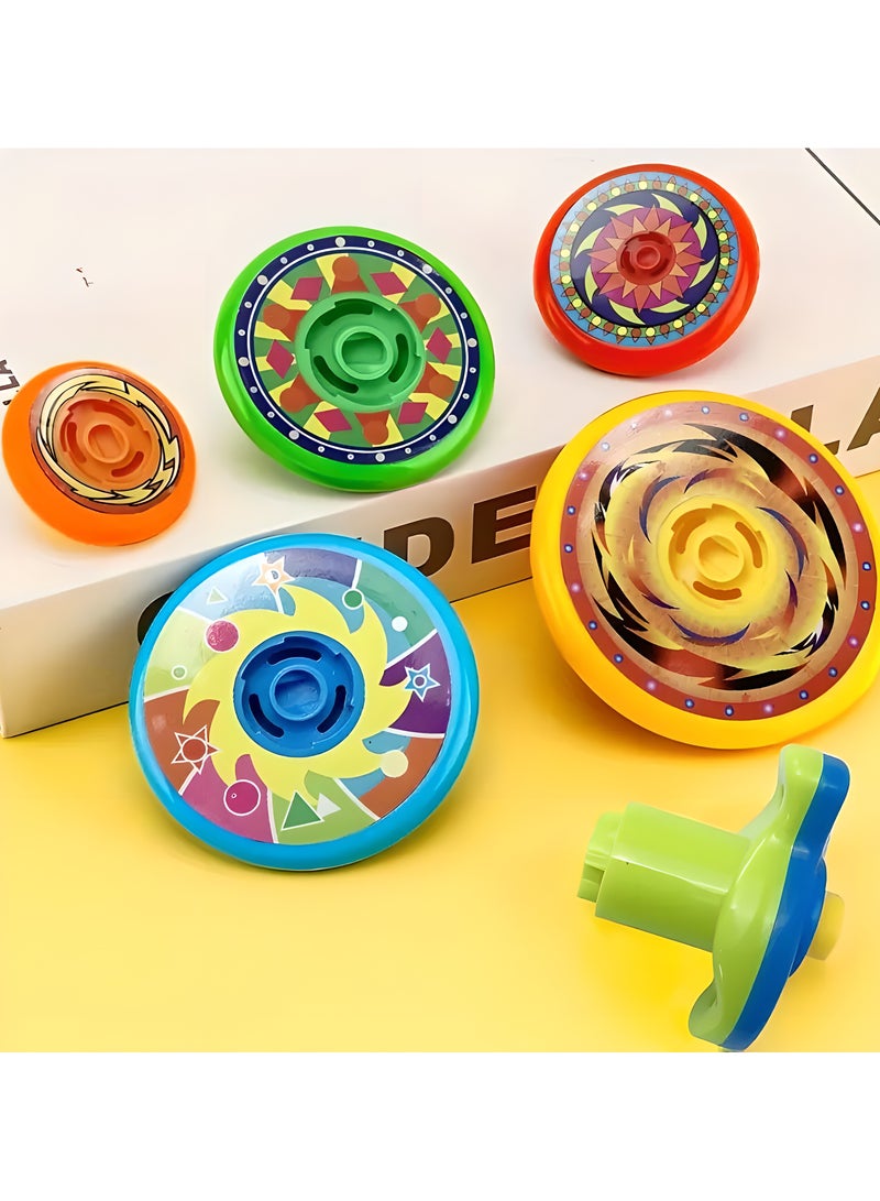 LIXADA 5pcs Colorful Multi-Layer Spinning Tops - Stackable & Battle-Ready Toys, Ideal Birthday, School Day Gift, , Gift for Kids Age 3+ (Random Color) - Image 5
