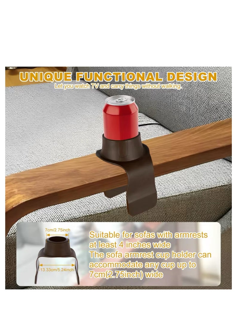 BLUE CORAL Sofa Storage Tray Anti Slip Silicone Sofa Storage Tray Drink Coaster Tray Waterproof Armrest Stand Cup Holder Home Organizer (Grey) - Image 4