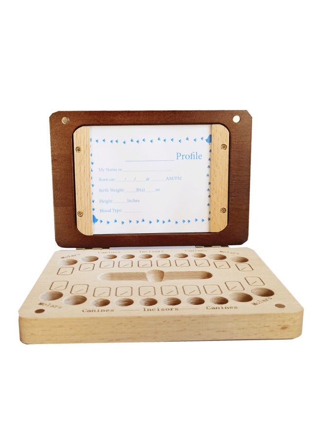 Children's Milk Tooth Memorial Box Milk Tooth Box Tooth Replacement Storage Box Milk Tooth Storage Box Fetal Hair Storage Box-Color:Book Original Tooth Box-english - Image 2