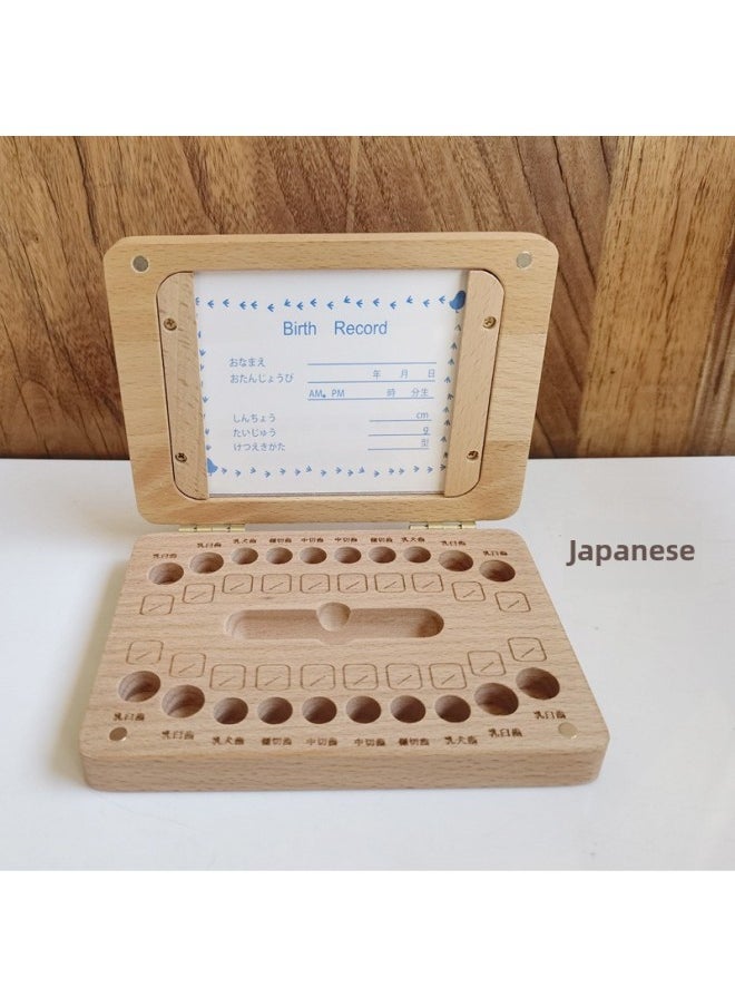 Children's Milk Tooth Memorial Box Milk Tooth Box Tooth Replacement Storage Box Milk Tooth Storage Box Fetal Hair Storage Box-Color:Book Original Tooth Box-english - Image 4