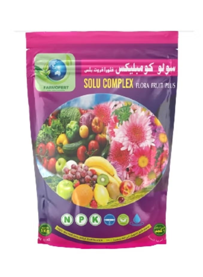 Flora Fruit Plus NPK 12-12-36 Solu Complex Fertilizer For Fruit Plants 1Kg