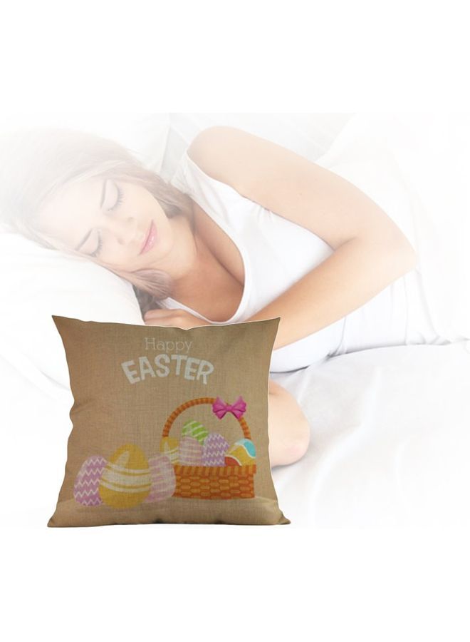 NIBEMINENT Printed Cushion Cover Beige/PInk/Blue - Image 5