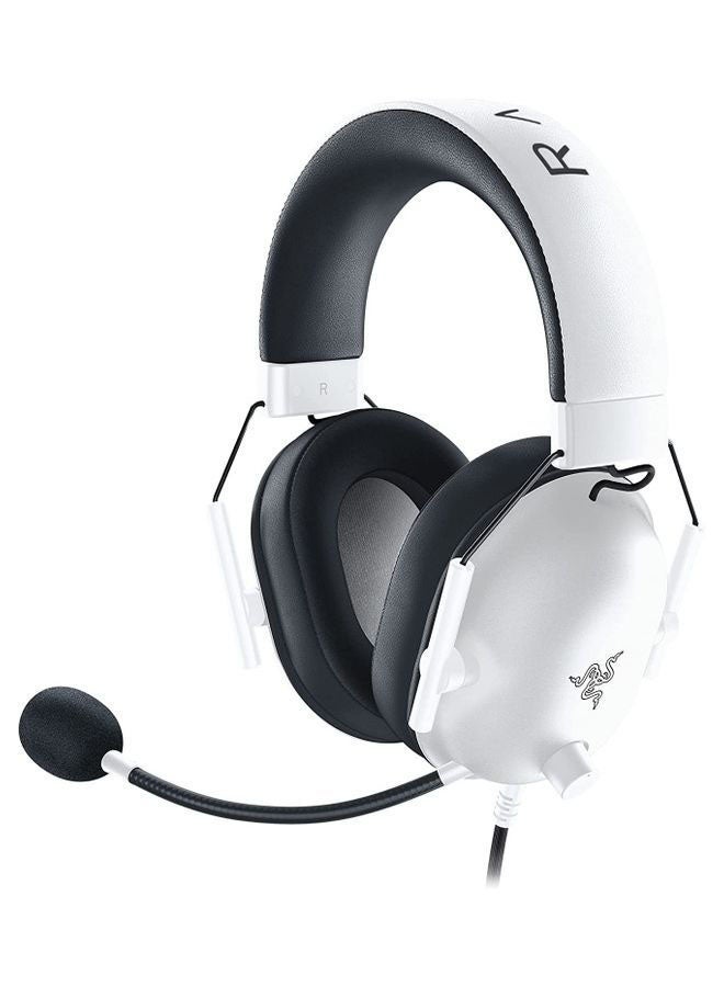 RAZER BlackShark V2 X Gaming Headset: 7.1 Surround Sound - 50mm Drivers - Memory Foam Cushion - for PC, Mac, PS4, PS5, Switch, Xbox One, Xbox Series X|S, Mobile - 3.5mm Audio Jack - White - Image 1