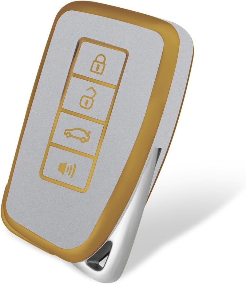 وركاس غلاف مفتاح ذكي بزرار 4 متوافق مع RX ES GS LS NX RS GX LX RC LC (رملي سريع - ذهبي) - Image 1