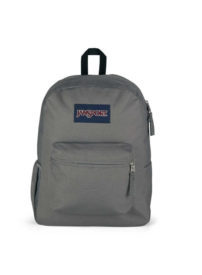 JanSport Unisex Fashion Backpack CROSS TOWN PLUS GRAPHITE GREY - Image 1