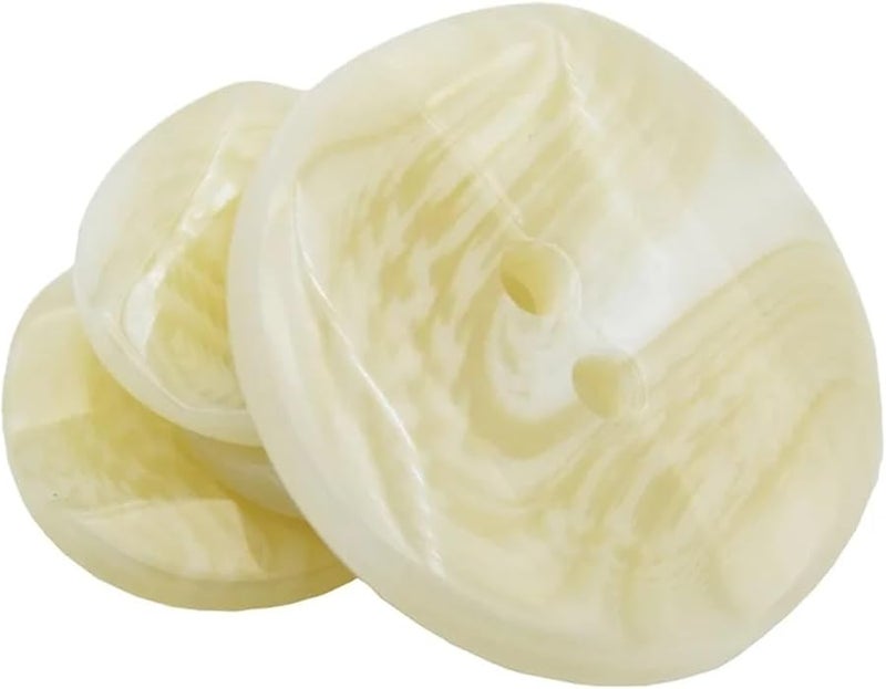 Ivory Resin Sewing Buttons 60 Pieces 23mm Diameter for Shirts and Crafts - Image 4