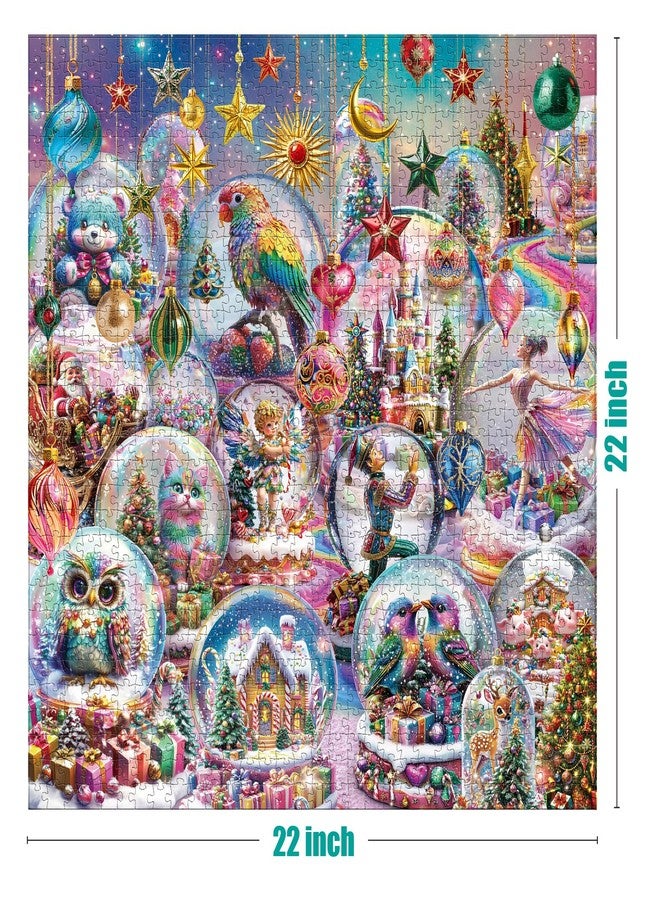 Antelope Puzzle Christmas Jigsaw Puzzle 1000 Pieces for Adults - Snow Globe Dreams Holiday Winter Scene, Cozy Christmas Puzzle Gift for Family Fun - Image 2