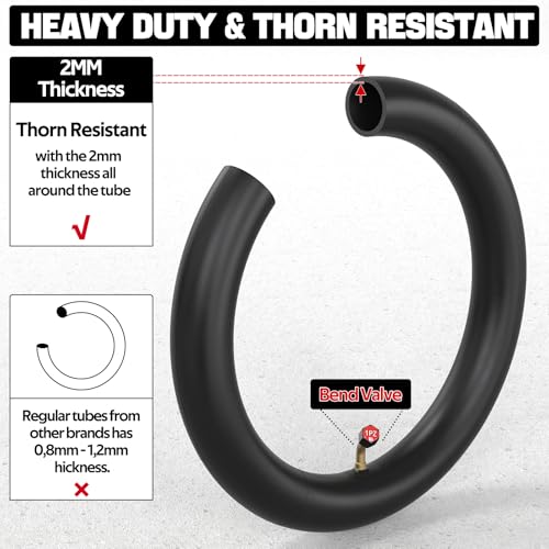 1PZ ER5-T02 Heavy Duty 12.5x2.25 (12-1/2 x2-1/4) Tire & Inner Tube Set with Angled Valve Stem for Electric Scooters Razor Pocket Mod Currie Schwinn GT IZIP eZip - Image 3
