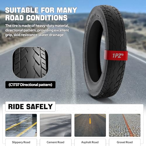 1PZ ER5-T02 Heavy Duty 12.5x2.25 (12-1/2 x2-1/4) Tire & Inner Tube Set with Angled Valve Stem for Electric Scooters Razor Pocket Mod Currie Schwinn GT IZIP eZip - Image 5