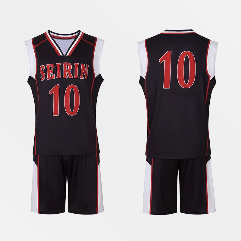 The new sunspot basketball cos clothing emperor light full cosplay clothing role animation play clothing jersey Ryusei fire god no. 10 jersey