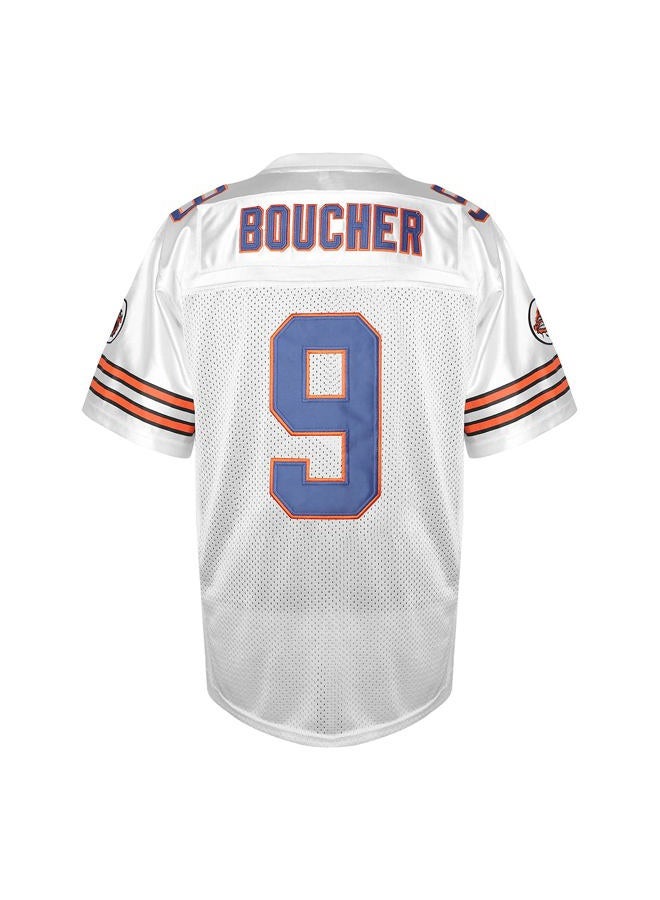 Phoneutrix Bobby Boucher #9 The Waterboy Adam Sandler Movie Mud Dogs Bourbon Bowl Football Jersey (White, Large) - Image 2