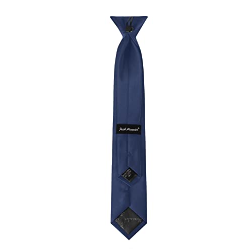Jacob Alexander Boy's 14" Solid Pre-Tied Clip-On Neck Tie for Kids Formal Wedding Graduation School Uniforms Steel Blue - Image 3