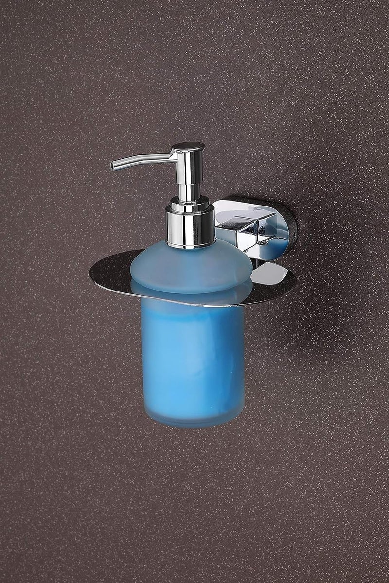 iSTAR Stainless Steel Multi-Purpose Liquid Soap Dispenser Pump | Wall-Mount Round Holder with Hand Wash Bottle | Bathroom Accessory Ideal for Shampoo, Wash Basin, Bathroom, Home and Hotel (Pack of 2) - Image 2