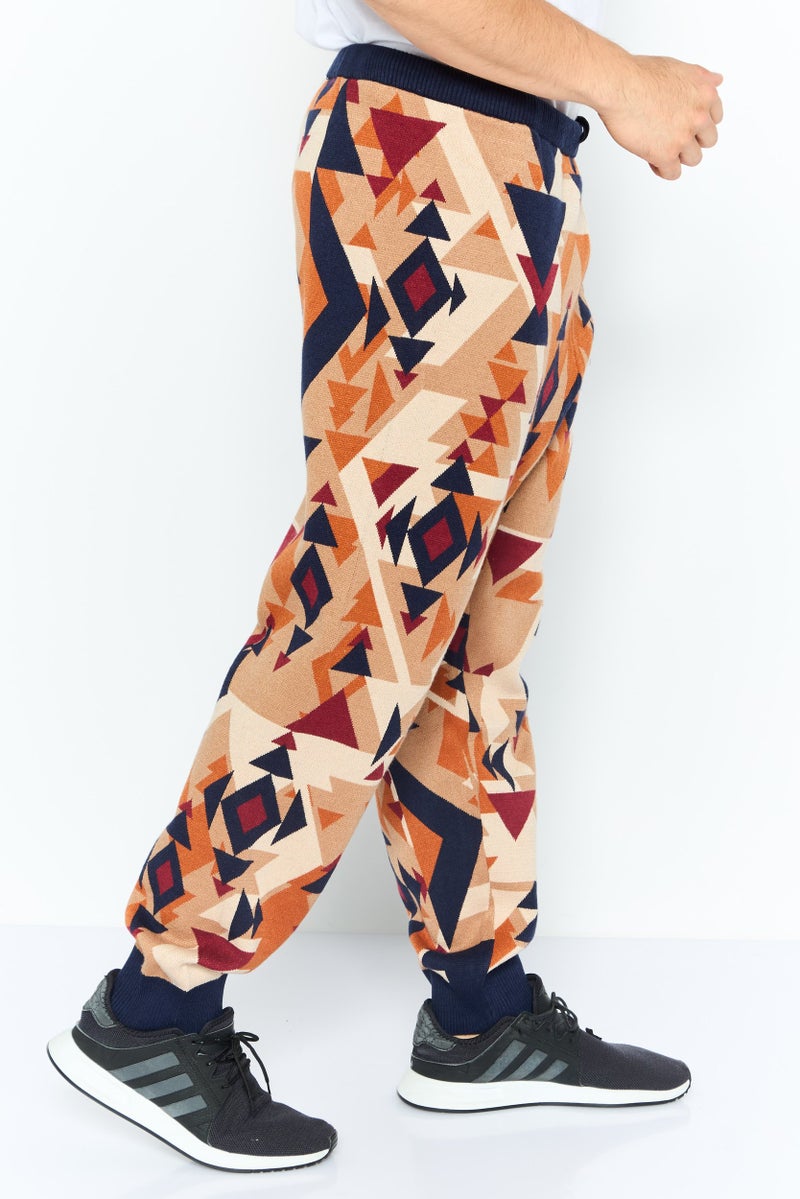 Never fully Dressed Men Regular Fit Allover Print Jogger Pants, Brown - Image 4