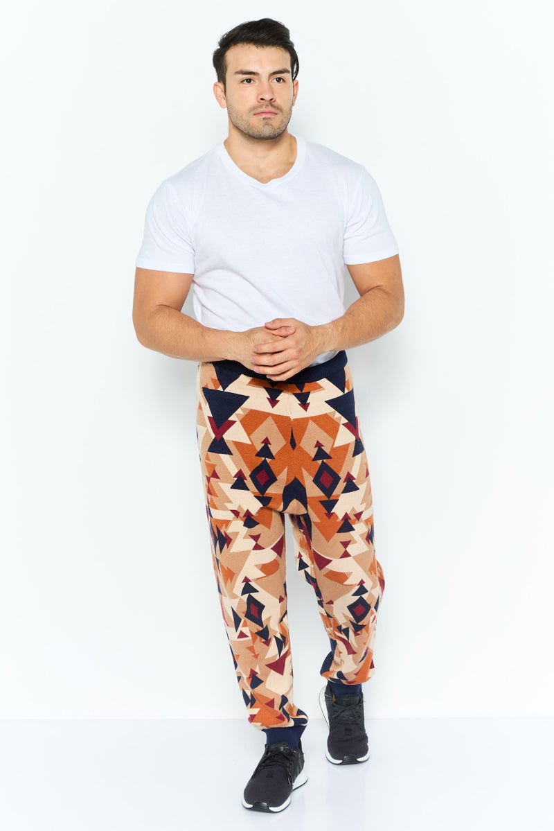 Never fully Dressed Men Regular Fit Allover Print Jogger Pants, Brown - Image 3